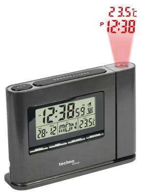 Produktbild von Technoline WT 519, Digitaler Wecker, Schwarz, Temperatur, Zeit, AA R06 1.5 V, 129 mm, 92 mm