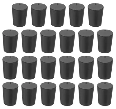 Konische Gummistopfen 15-20 mm, 25 Stück, schwarz