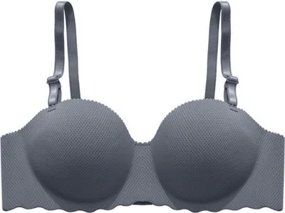 Produktbild von Damen-BH, gepolsterter Rückenverschluss, nahtlos, einfarbig, weich, elastisch, kabellos, Push-Up, verstellbarer Schultergurt, Sport-Yoga-Sport-BH