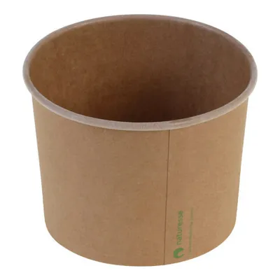 Produktbild von 50x Eisbecher Pappbecher Kraft mit Biobeschichtung 480 ml Ø 105mm braun