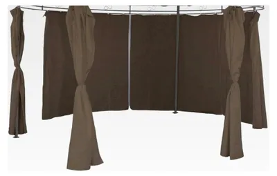 Produktbild von Seitenteile für runden Pavillon Ø 3,5 m, 6er Set, Farbe: Taupe