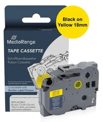 Produktbild von MediaRange Schriftbandka. Brother TZ-FX641/TZe-FX641 18mm YE