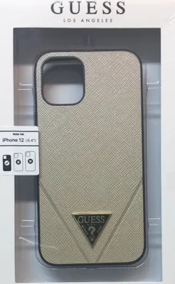 Produktbild von Guess Hardcase Saffiano V Stitch gold für iPhone 12 mini 5,4" Cover Hülle