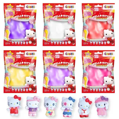 Productafbeelding van Craze Magic Slime Bag Hello Kitty, 6-delig | Klei voor kinderen met Hello Kitty figuurtjes