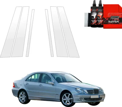 Obrázek produktu pro ochranná fólie 6v1 Grizz Protector pro A-B-C-sloupek - Mercedes Benz Třída C W203 Sedan (2000-2007)