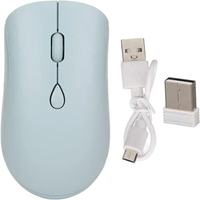 Produktbild von Bluetooth-Maus, Dual-Modi, Bluetooth 5.2 und 2,4 G, Kabellose 1600-DPI-Computermaus mit USB-Empfänger, Wiederaufladbare Leise Maus