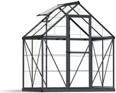 Produktbild von Palram - Canopia Aluminium Gewächshaus Harmony 64 grau 125x185x208 cm