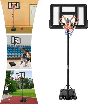 Produktbild von Basketballkorb-Ständer höhenverstellbarer 1.7-3.05m Tragbarer Basketball-Set Schwarz