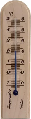 Produktbild von Holz-Raumthermometer zum Aufhängen, 20 cm, 1 Stück