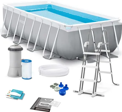 Obrázok produktu pre Intex 26790NP, Rámový bazén, Dieťa a dospelý, Rebrík, Šedá, 88,1 kg