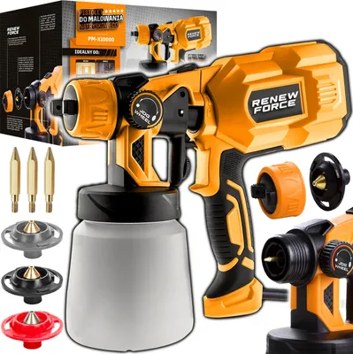 Zdjęcie produktu dla Pistolet Do Malowania Ścian Elektryczny Agregat Malarski 3 Dysze 70DIN 550w