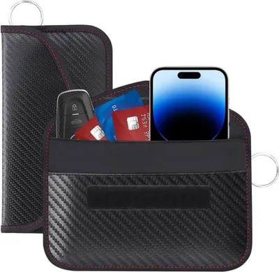 Grote Signaal Blocker Tasche für Telefon und Autoschlüssel, RFID Schutz gegen Diebstahl und Keyless Zugang