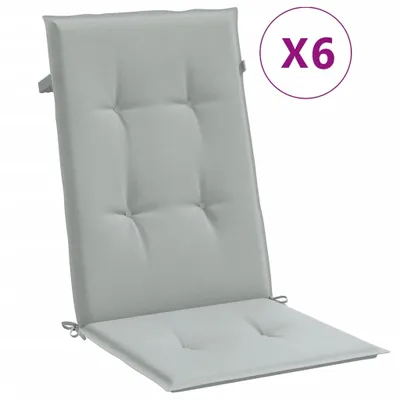 Immagine prodotto di vidaXL Cuscini per schienale alto 6 pz. Tessuto melange grigio chiaro 120x50x4 cm
