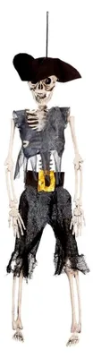 Produktbild von Deko-Figur Skelett Pirat, Halloween-Accessoire, Halloween-Party