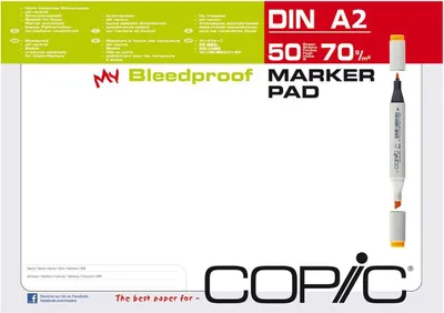 Produktbild von transotype Markerblock DIN A2 70 g/qm 50 Blatt