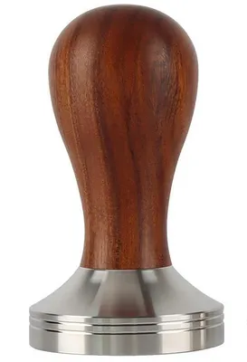 Produktbild von Espressotamper(51 mm) - Tamper aus Edelstahl - Passend für 51-mm-Siebträger - Holz und Edelstahl - für Barista