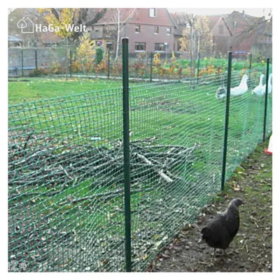 Produktbild von Kunststoffgartenzaun - 1,2 m Höhe | 5 m Länge | schwarz | 30 mm Masche - Stabiler Zaun für Garten - Verwendung als Hundezaun, Hühnerzaun, Rankgitter, Kompostbegrenzung