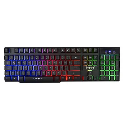 Obrázok produktu pre INCA Gaming Tastatur IKG-446 Regenbogen, RGB, dt. Layout retail