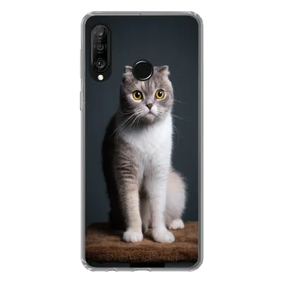 Produktbild von MuchoWow® Handyhülle Schutzhülle Hülle für Huawei P30 Lite Katze - Haustiere - Licht Silikon Softcase Handy Hülle - Handyhülle