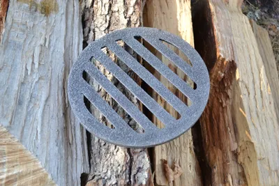 Image de SEZAM - Grille de poêle ∅18 cm Fonte Grille de cheminée Ronde Cendrier Poêle à bois Grille de plaque Grille de poêle Cheminée