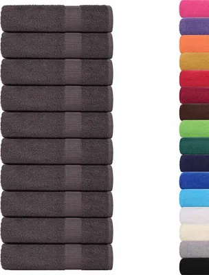 Obrázok produktu pre vidaXL Uteráky FROGN, 10 ks, antracitová farba, 50 x 100 cm, 360 g/m²