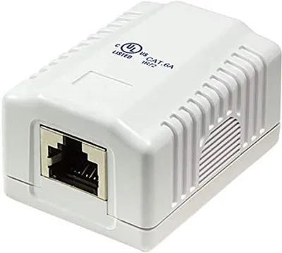 Productafbeelding van Famanu netwerkdoos RJ45 - Universeel, voor wandmontage, wit