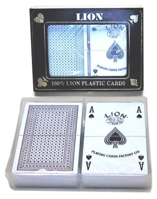 Produktbild von HOT Sports + Toys Spielkarten Lion 100 proc.plastic Dubbe