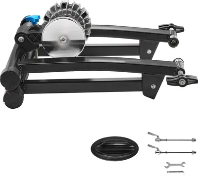 Produktbild von SucceBuy Fahrrad Rollentrainer für 660,4-736,6 mm / 700C-Räder, faltbarer Heimtrainer mit Schnellspanner und Vorderradstütze, belastbar bis 150 kg, ideal für das Training zu Hause