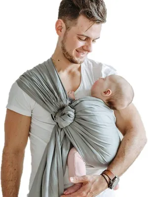 Obrázek produktu pro Ibenzoa® – Dětská nosítka typu "sling" – 100% biobavlna ( KB A) | Ergonomická a prodyšná, vhodná pro novorozence až do cca 15 kg