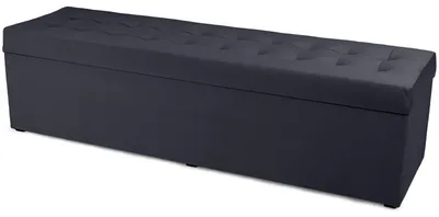 Obrázok produktu pre MG Design, taburetka, tmavosivá, 45x160 cm - s úložným priestorom 190 litrov, nosnosť do 300 kg, jemná a lesklá, ľahko sa udržiava, vhodná do obývačky a predsiene