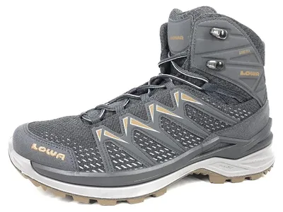 Image de Chaussures de sport Lowa Innox Pro GTX Mid pour hommes, chaussures de randonnée, bottes de marche, couleur gris, pour une utilisation en extérieur et en ville