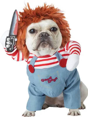 Produktbild von Chucky Kostüm für Hunde Hundegröße: S