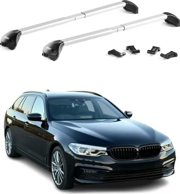 Produktbild von Dachträger Relingträger für BMW 5er Touring G31 2017-2025 Alu Silber 2 tlg ABE