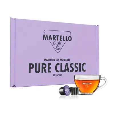 Produktbild von Martello Tee Set PURE CLASSIC - Frische, aromatische Blätter - 80 Kapseln, Für MARTELLO-Kapselmaschinen