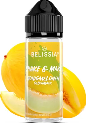 Produktbild von Belissia Shake and Make Honigmelone - 10ml hochdosiertes Lebensmittelaroma + 120ml Schüttelflasche - Für Backen, Speisen, Getränke, Shakes, DIY uvm.