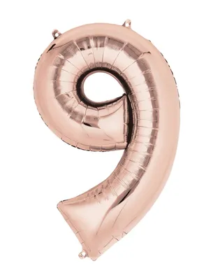 Produktbild von amscan® 3622001 Folienballon XXL Zahl 9 - rose gold