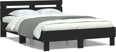 Immagine prodotto di Giroletto con testiera nero 120x200 cm in materiale ligneo