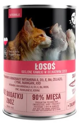 Zdjęcie produktu dla Mokra karma dla kota PetRepublic sterill z łososiem 400 g