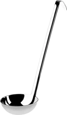 Produktbild von KADAX Suppenkelle aus Edelstahl "Kebal", Soßenlöffel mit langem und ergonomischem Stiel, 9 cm, silber, 1 Stück