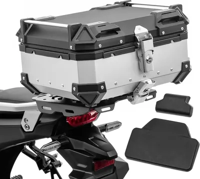 Produktbild von Set Motorrad Aluminium Topcase 28L + Sozius Rückenpolster # XB28 Alu T