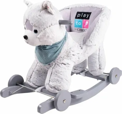 Obrázek produktu pro Houpací hračka s melodií a kolečky PlayTo husky