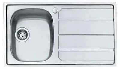 Produktbild von Foster Edelstahlspüle 1 Becken Abtropffläche Rechts Vorpoliert 790x500 mm