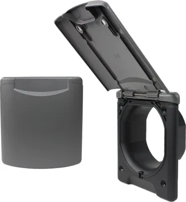 Image de ABL Prise extérieure universelle Prise vide Prise pour auvent Passage de câble camping-car avec couvercle magnétique anthracite
