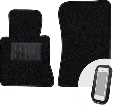 Produktbild von moto-MOLTICO Vorne Fußmatten Auto Velours Autoteppiche Schwarz Automatten Set 2-teilig passend für Mercedes-Benz S-Klasse W126 lang 1979-1991