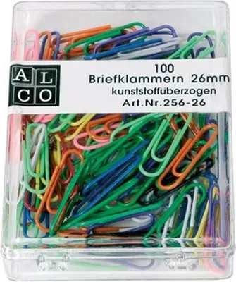 Produktbild von ALCO Büroklammer 256-15 26mm rund blau 100 St./Pack.