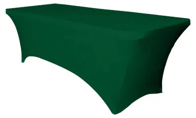 Produktbild von Elastische Tischhusse Für Rechteckige Tische 180Cm Dunkelgrün