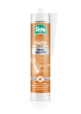 Produktbild von Sista 301817, 280 ml, Silikondichtungsmittel, Für die Nutzung im Innenbereich geeignet, Transparent, 1 Stück(e)