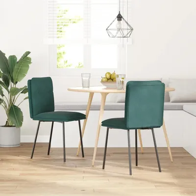 Immagine prodotto di vidaXL Sedie da pranzo 2 pz. Velluto verde scuro