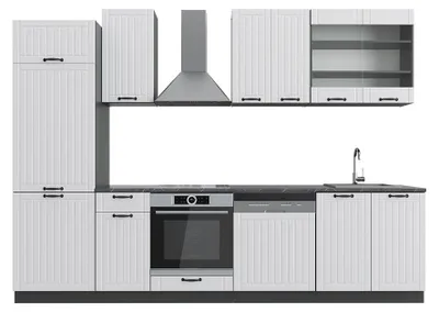 Obrázok produktu pre Kuchynský kút Vicco Fame-Line Biely vidiecky dom/antracit 300 cm , AP Antracit, Model 42425