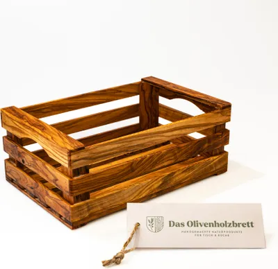 Produktbild von Obstkiste aus Olivenholz 25 x 17 x 10 cm